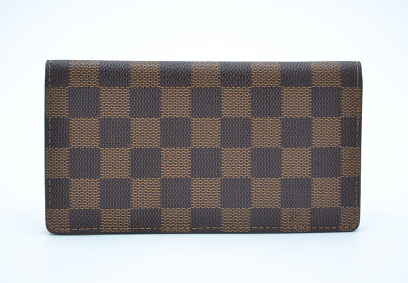 Portefeuille Louis Vuitton En Toile Enduite Damier Ebene
