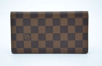 Portefeuille Louis Vuitton En Toile Enduite Damier Ebene