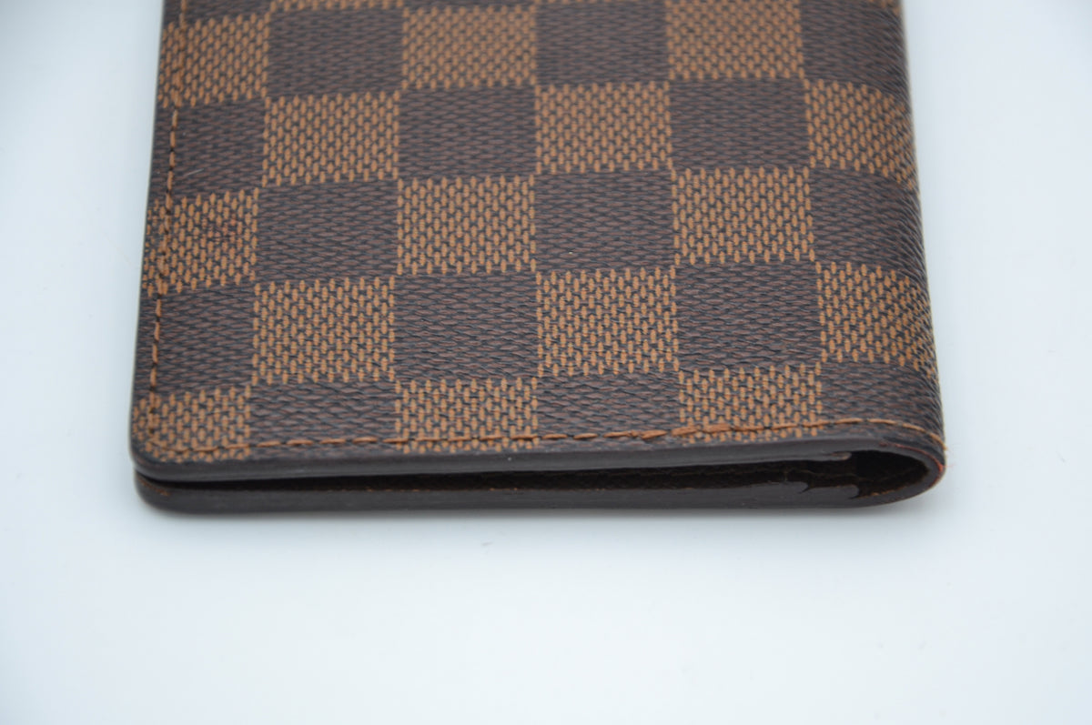 Portefeuille Louis Vuitton En Toile Enduite Damier Ebene