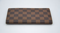 Portefeuille Louis Vuitton En Toile Enduite Damier Ebene