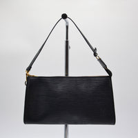 Pochette Louis Vuitton Accessoires cuir Épi noir