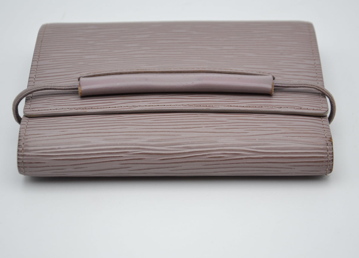 Portefeuille Louis Vuitton Trifold Cuir Épi Lilas