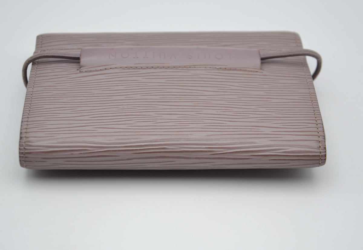 Portefeuille Louis Vuitton Trifold Cuir Épi Lilas