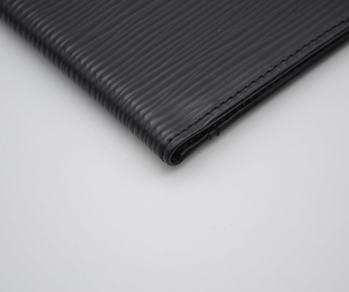 Porte-Cartes Louis Vuitton Cuir Épi Noir Unisexe