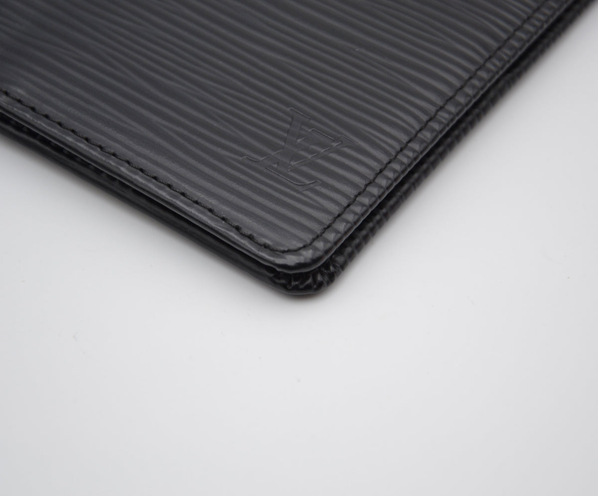 Porte-Cartes Louis Vuitton Cuir Épi Noir Unisexe