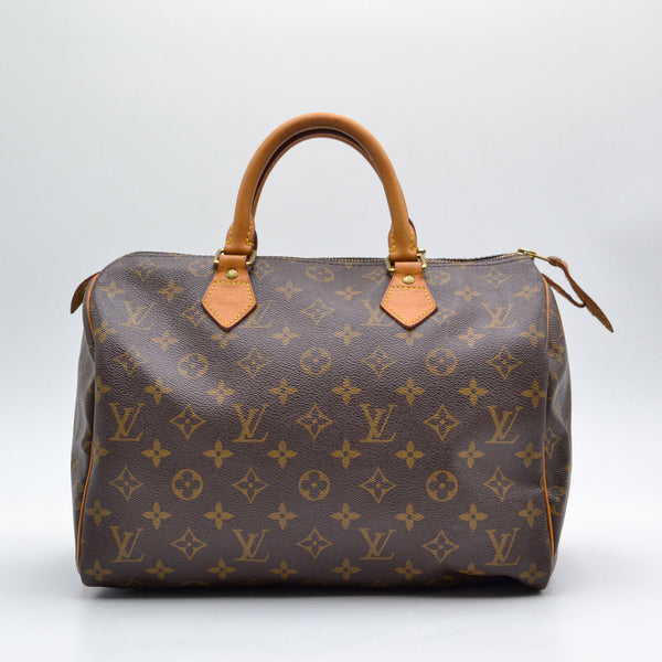 Vue de face Louis Vuitton Speedy 30 toile Monogram occasion authentique — RARR Vintage
