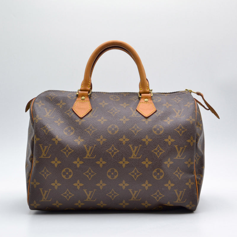 Vue de face Louis Vuitton Speedy 30 toile Monogram occasion authentique — RARR Vintage