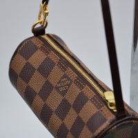 Pochette Louis Vuitton Papillon Toile Damier Ébène