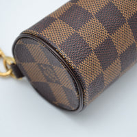 Pochette Louis Vuitton Papillon Toile Damier Ébène