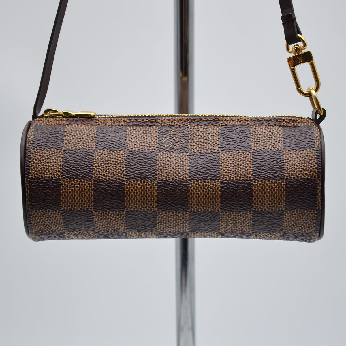 Pochette Louis Vuitton Papillon Toile Damier Ébène