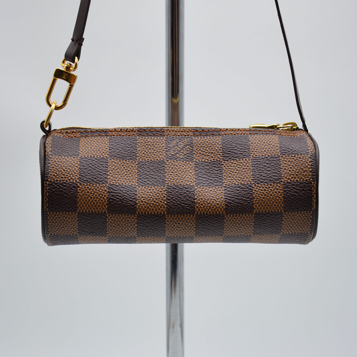 Pochette Louis Vuitton Papillon Toile Damier Ébène