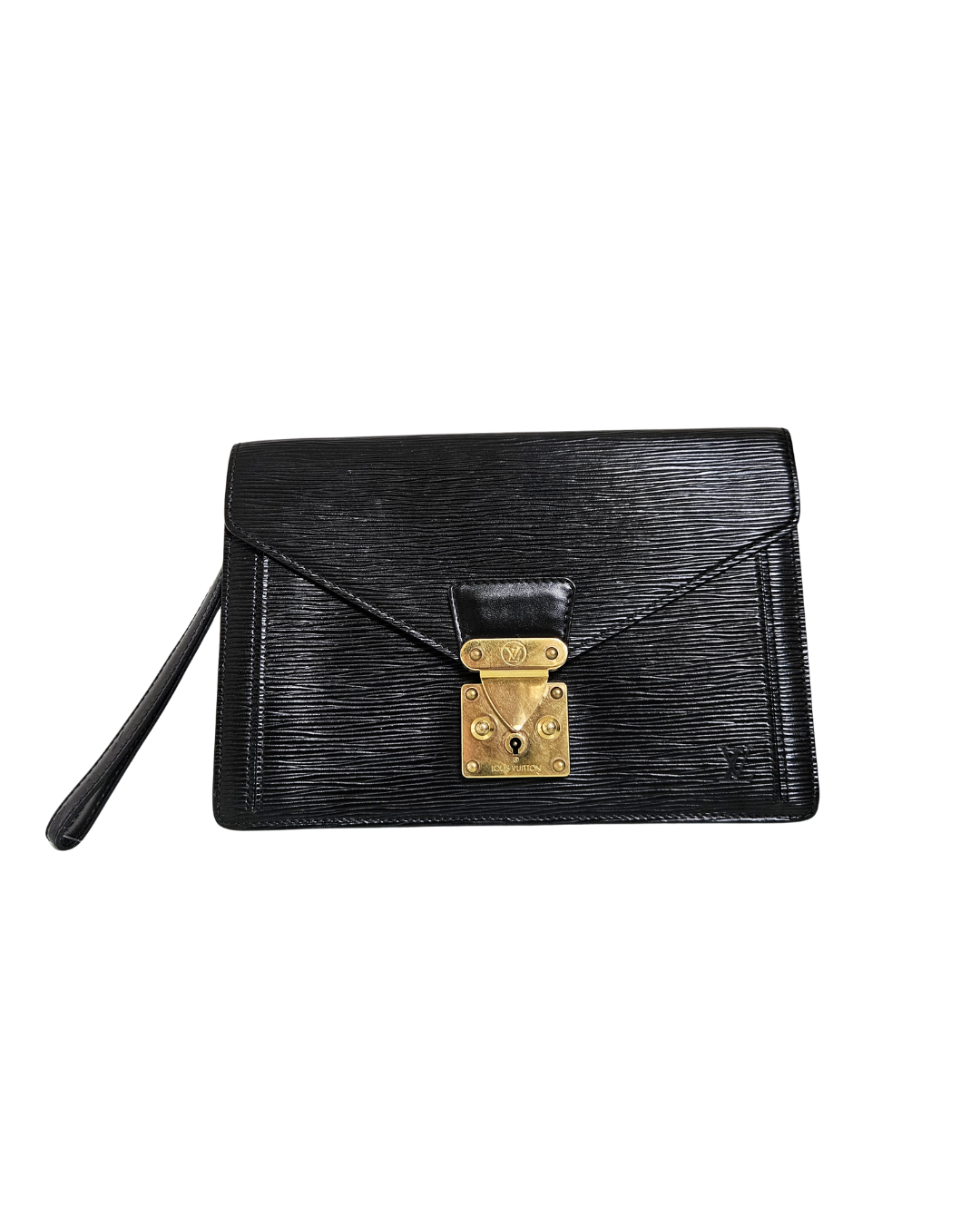 Vintage Louis Vuitton Black Epi Leather Pochette