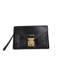 Vintage Louis Vuitton Black Epi Leather Pochette