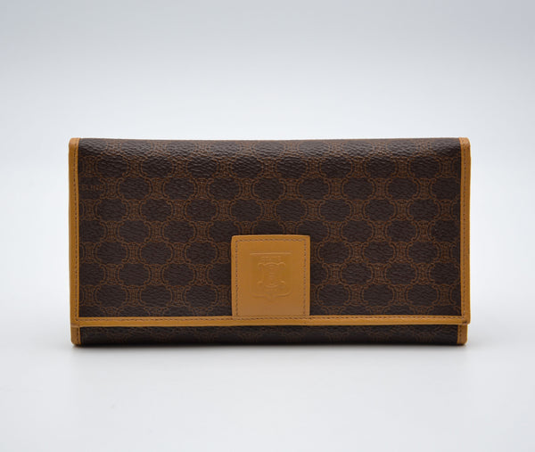 Portefeuille Céline Macadam vintage toile enduite