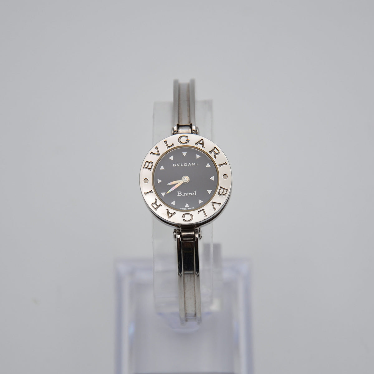 Montre Bulgari B.zero1 BZ22S Acier Cadran Noir Bracelet Jonc