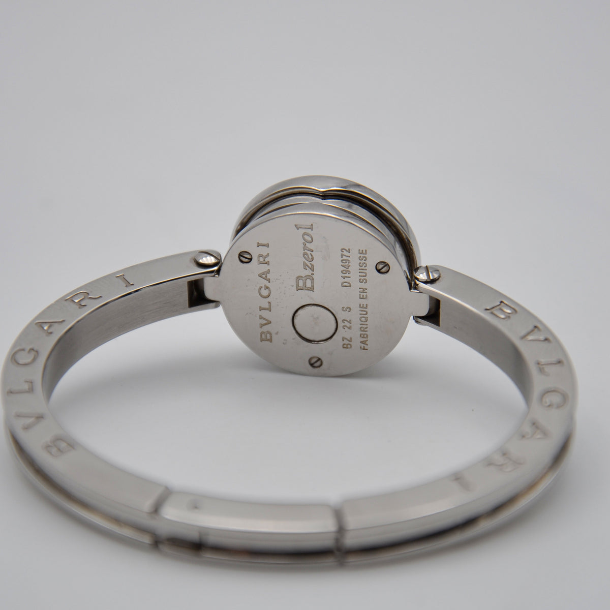 Montre Bulgari B.zero1 BZ22S Acier Cadran Noir Bracelet Jonc
