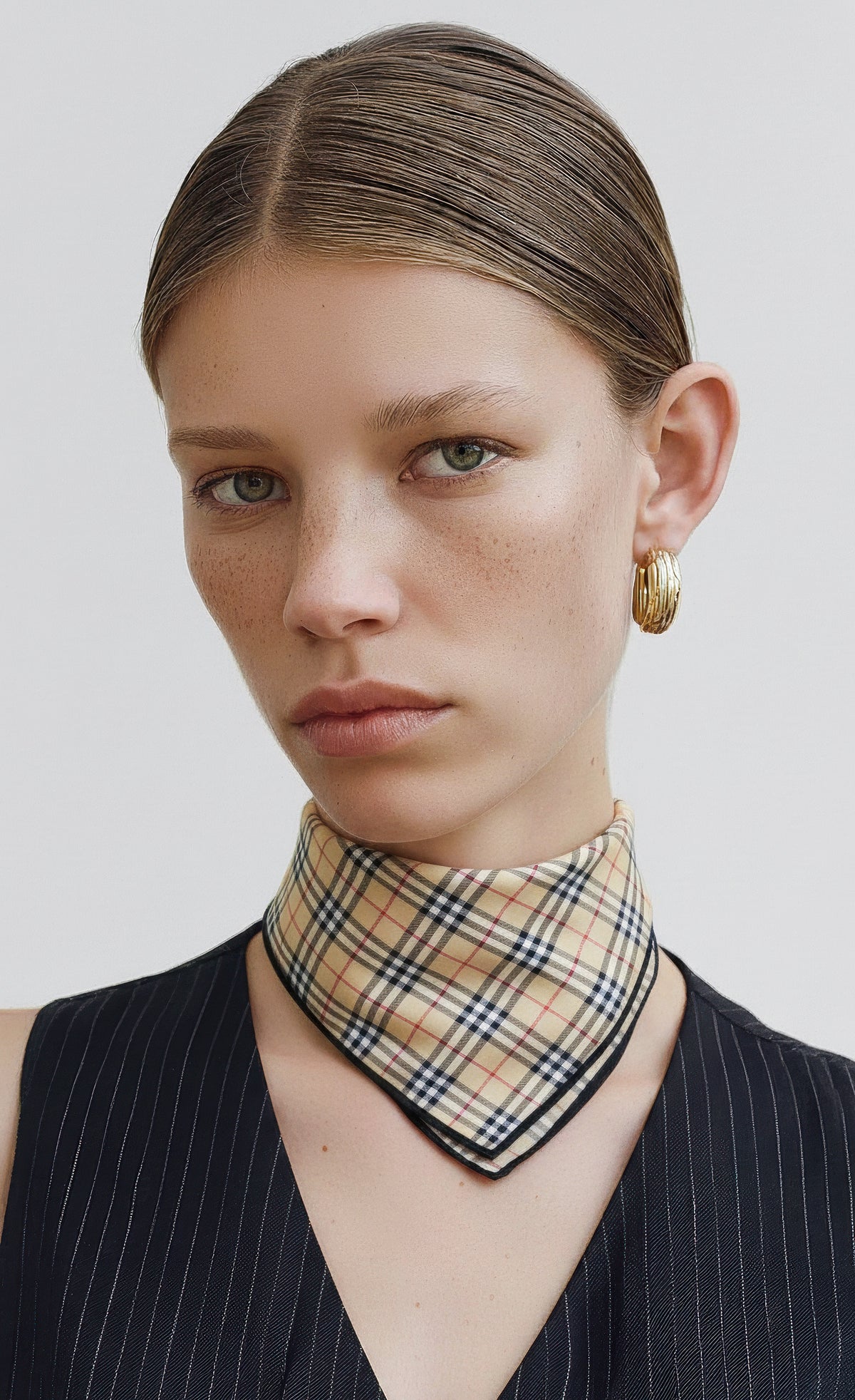 Burberry Vintage Mini Check Scarf in Classic Nova Plaid