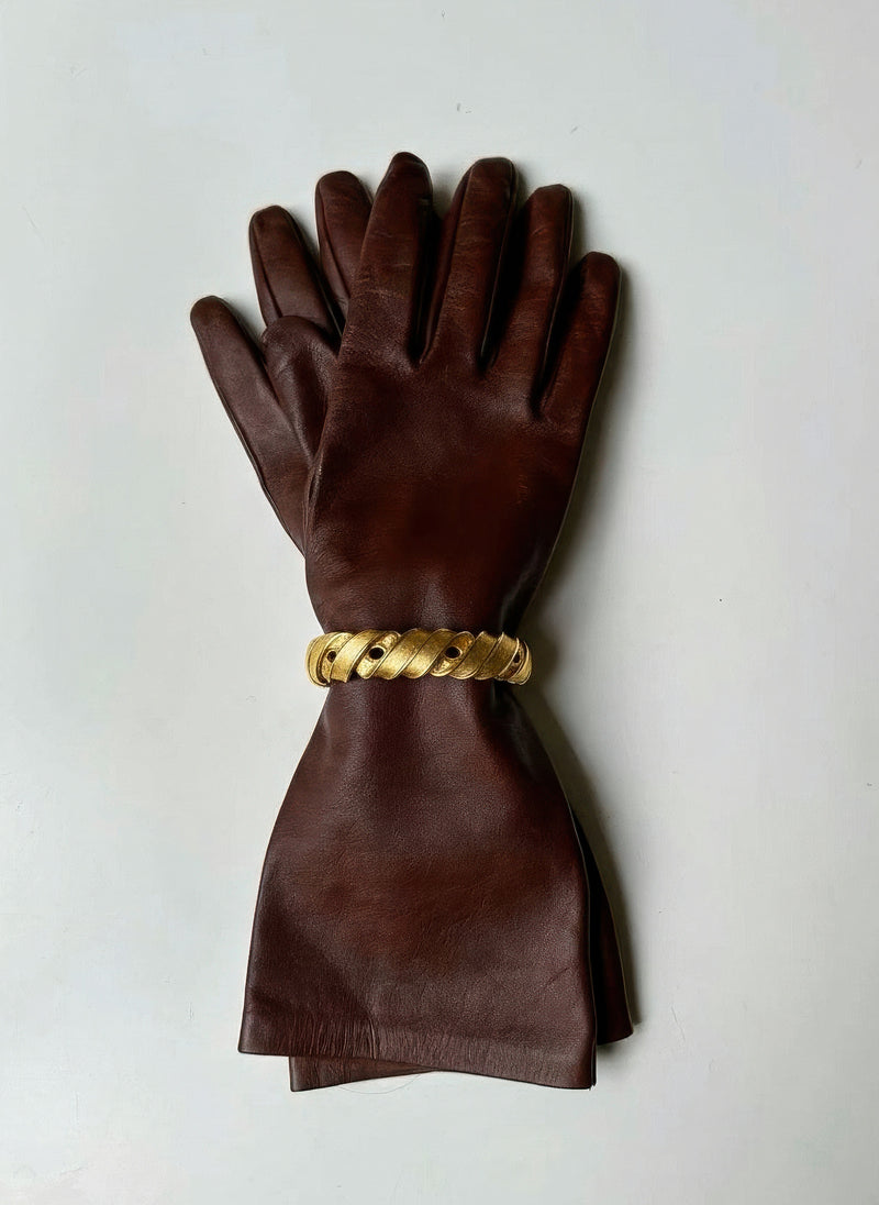 Vintage Givenchy 1980s Gold-Plated Ribbon Link Bracelet