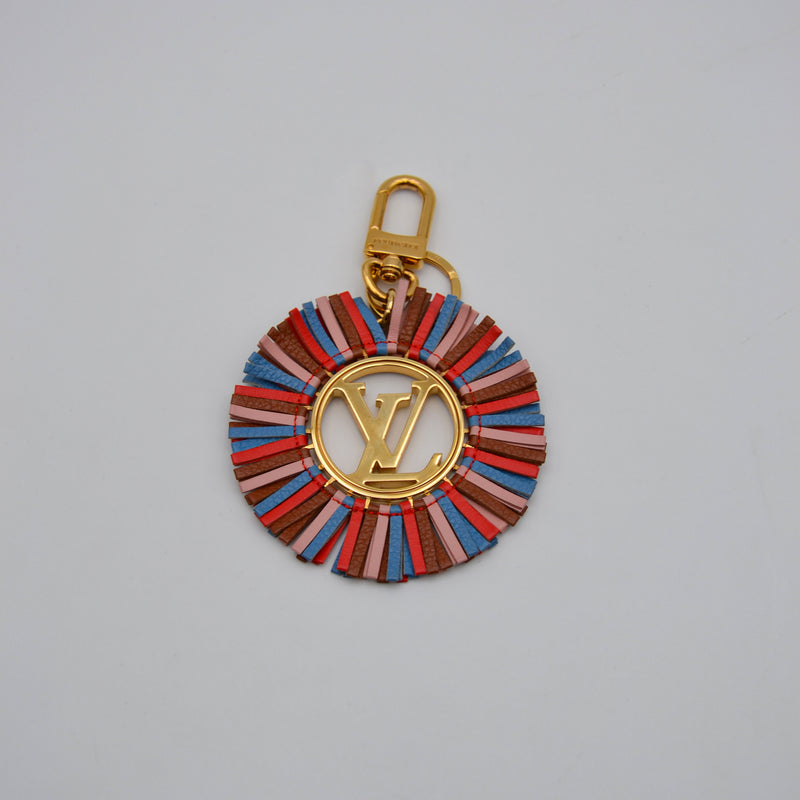 Louis Vuitton Multicolored Fringed Leather Bag Charm