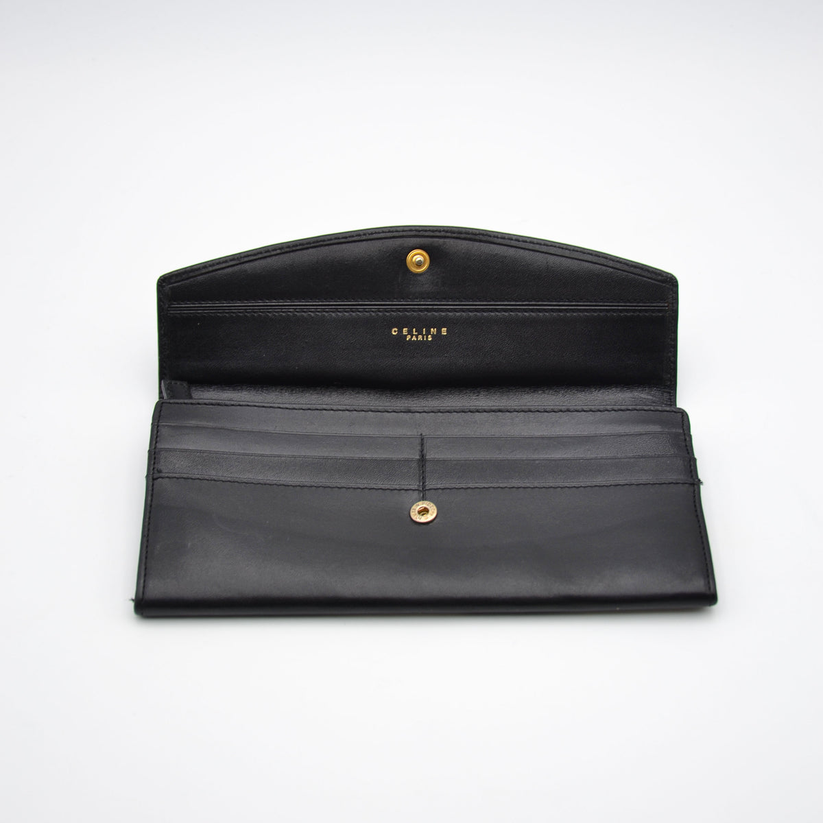 Portefeuille Celine cuir noir