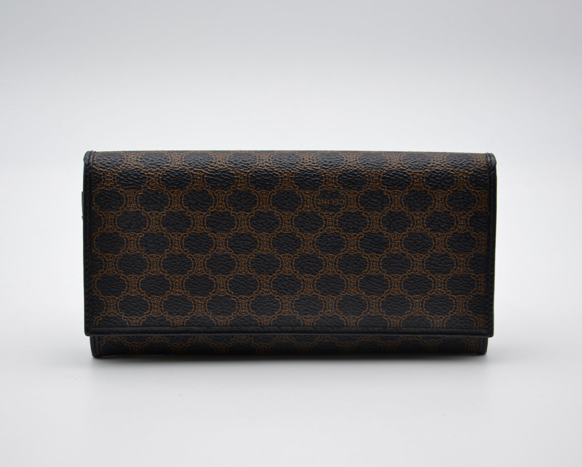 Portefeuille Céline Macadam Noir Vintage