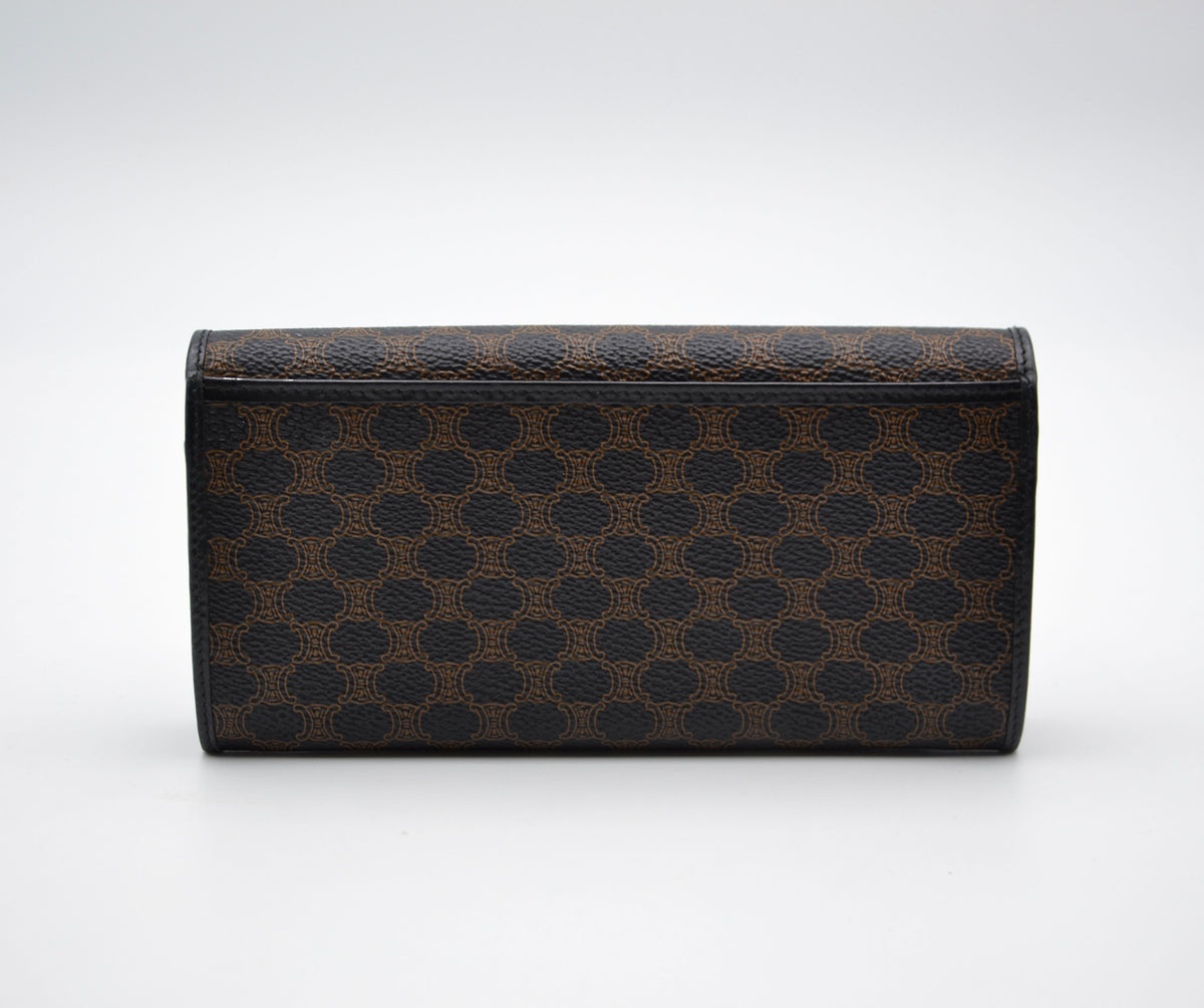 Portefeuille Céline Macadam Noir Vintage
