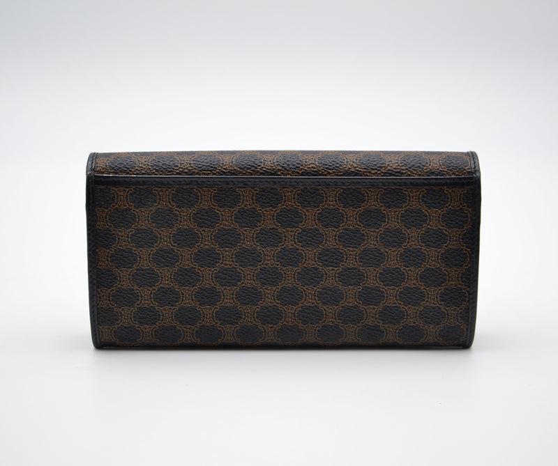 Portefeuille Céline Macadam Noir Vintage
