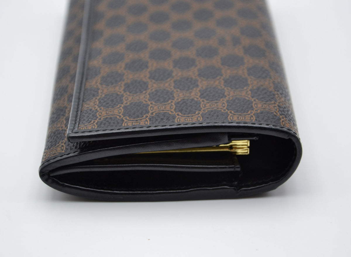 Portefeuille Céline Macadam Noir Vintage