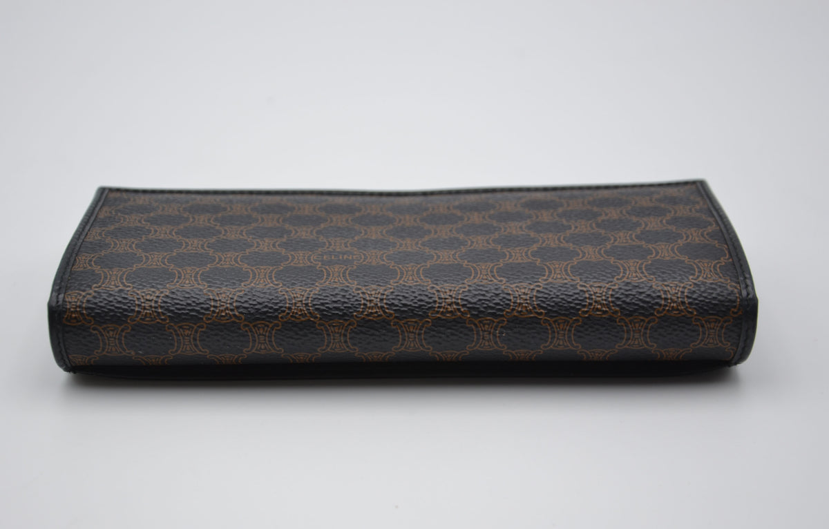 Portefeuille Céline Macadam Noir Vintage
