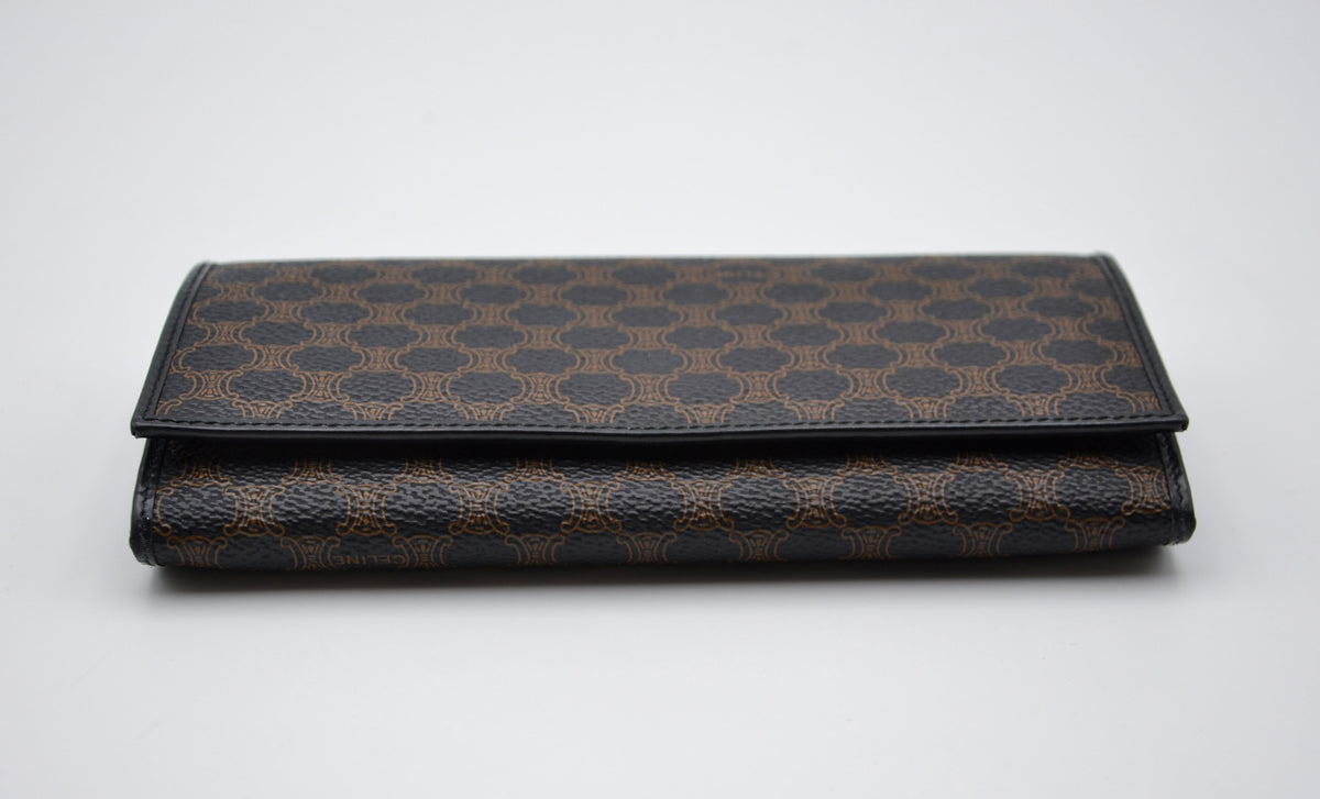 Portefeuille Céline Macadam Noir Vintage
