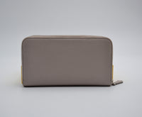 Portefeuille Fendi cuir beige zippé
