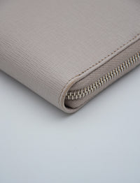 Portefeuille Fendi cuir beige zippé