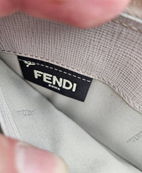 Portefeuille Fendi cuir beige zippé