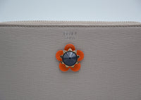 Portefeuille Fendi cuir beige zippé