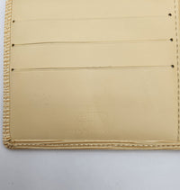 Portefeuille Louis Vuitton Compact en Cuir Epi Jaune Pastel