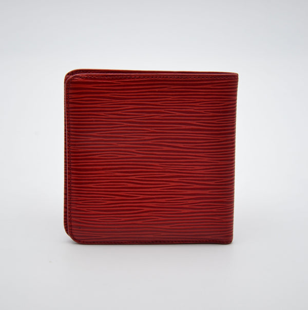 Porte-cartes Louis Vuitton Epi rouge Castillan