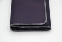 Portefeuille long Prada en nylon violet & cuir noir