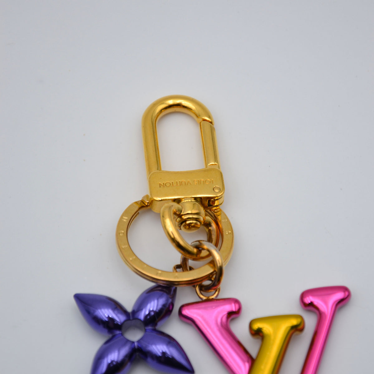 Porte-clés Louis Vuitton LV Initials & Fleur Monogram
