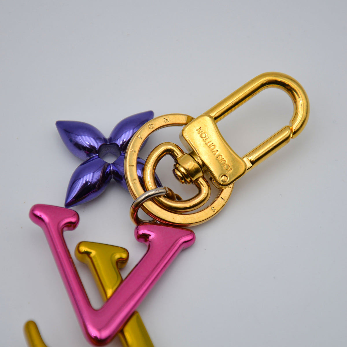 Porte-clés Louis Vuitton LV Initials & Fleur Monogram