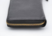 Portefeuille Gucci Zippy Long En Cuir Noir Guccissima
