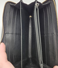 Portefeuille Gucci Zippy Long En Cuir Noir Guccissima