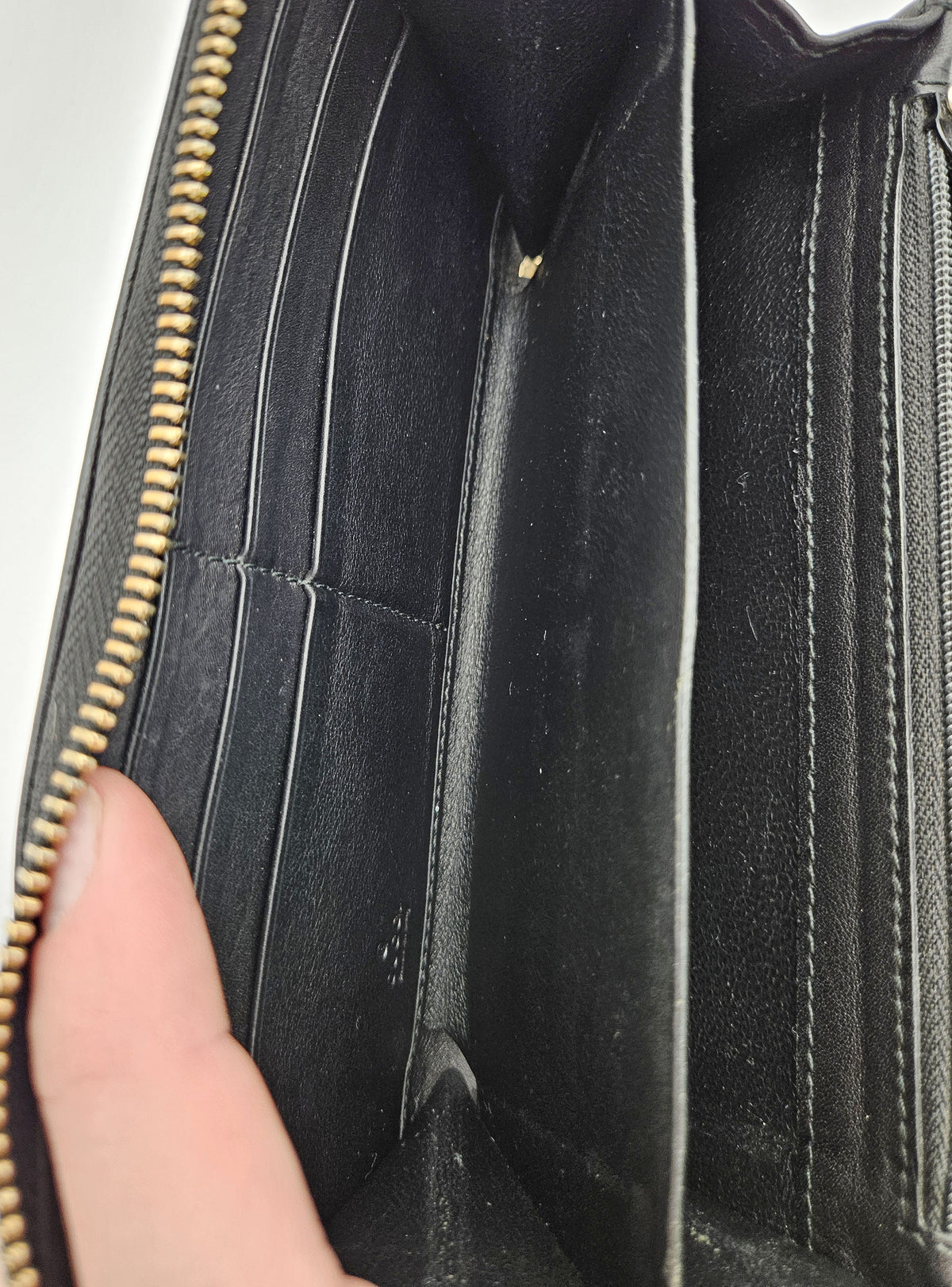 Portefeuille Gucci Zippy Long En Cuir Noir Guccissima