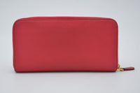 Portefeuille Zippé Prada En Cuir Saffiano