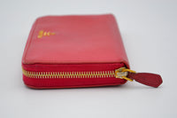 Portefeuille Zippé Prada En Cuir Saffiano