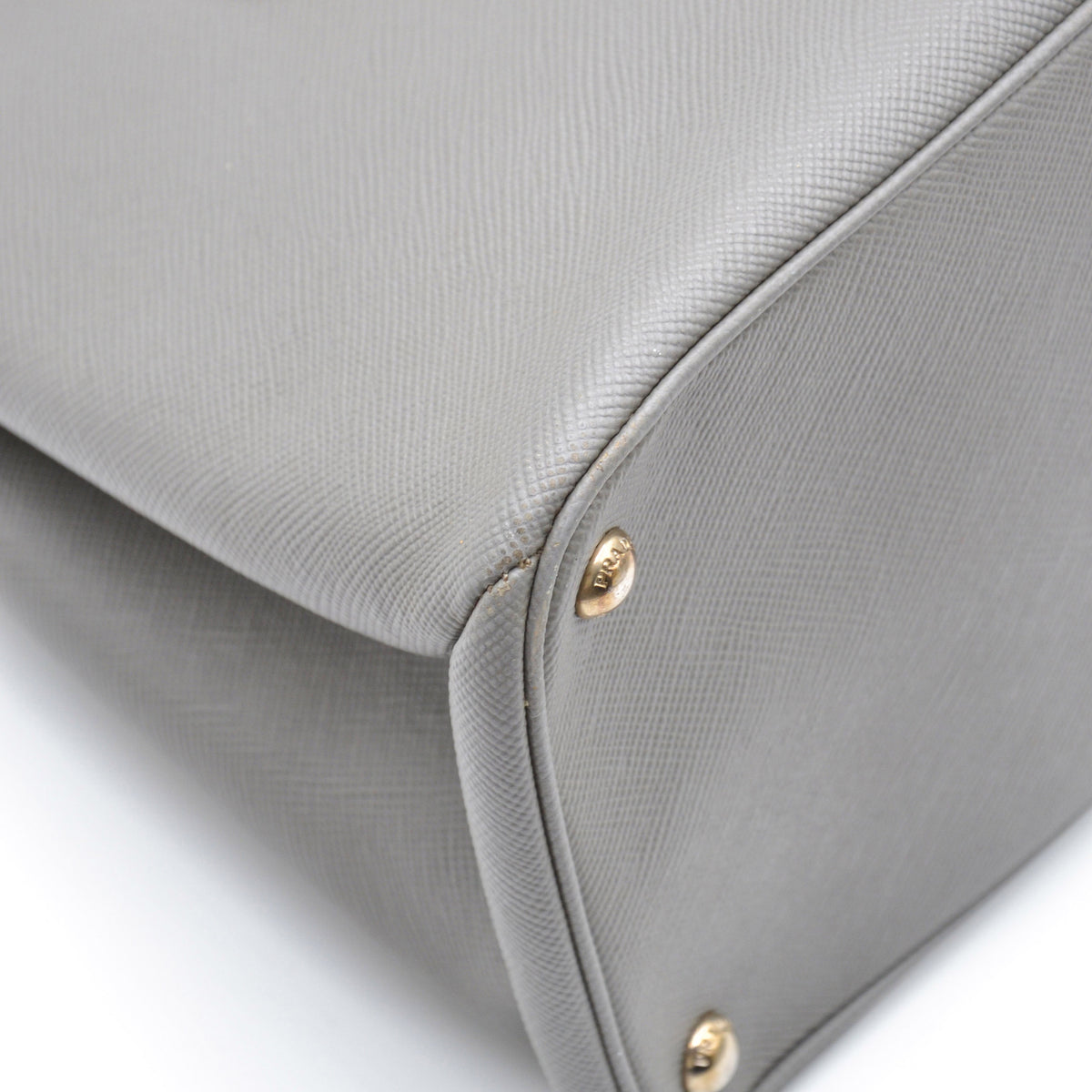 Grey Saffiano leather Prada Twin bag