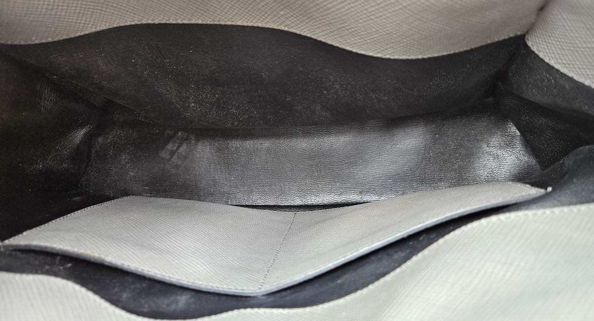 Grey Saffiano leather Prada Twin bag