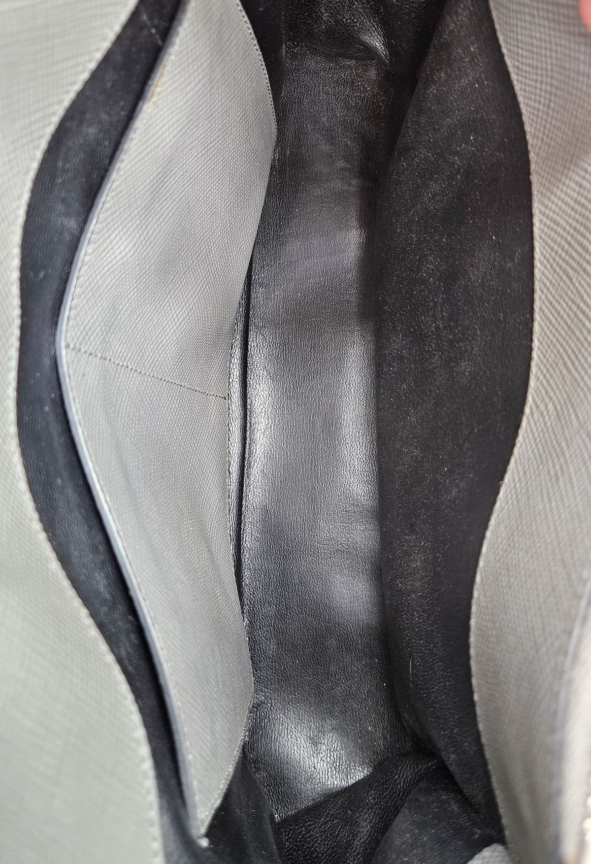 Grey Saffiano leather Prada Twin bag