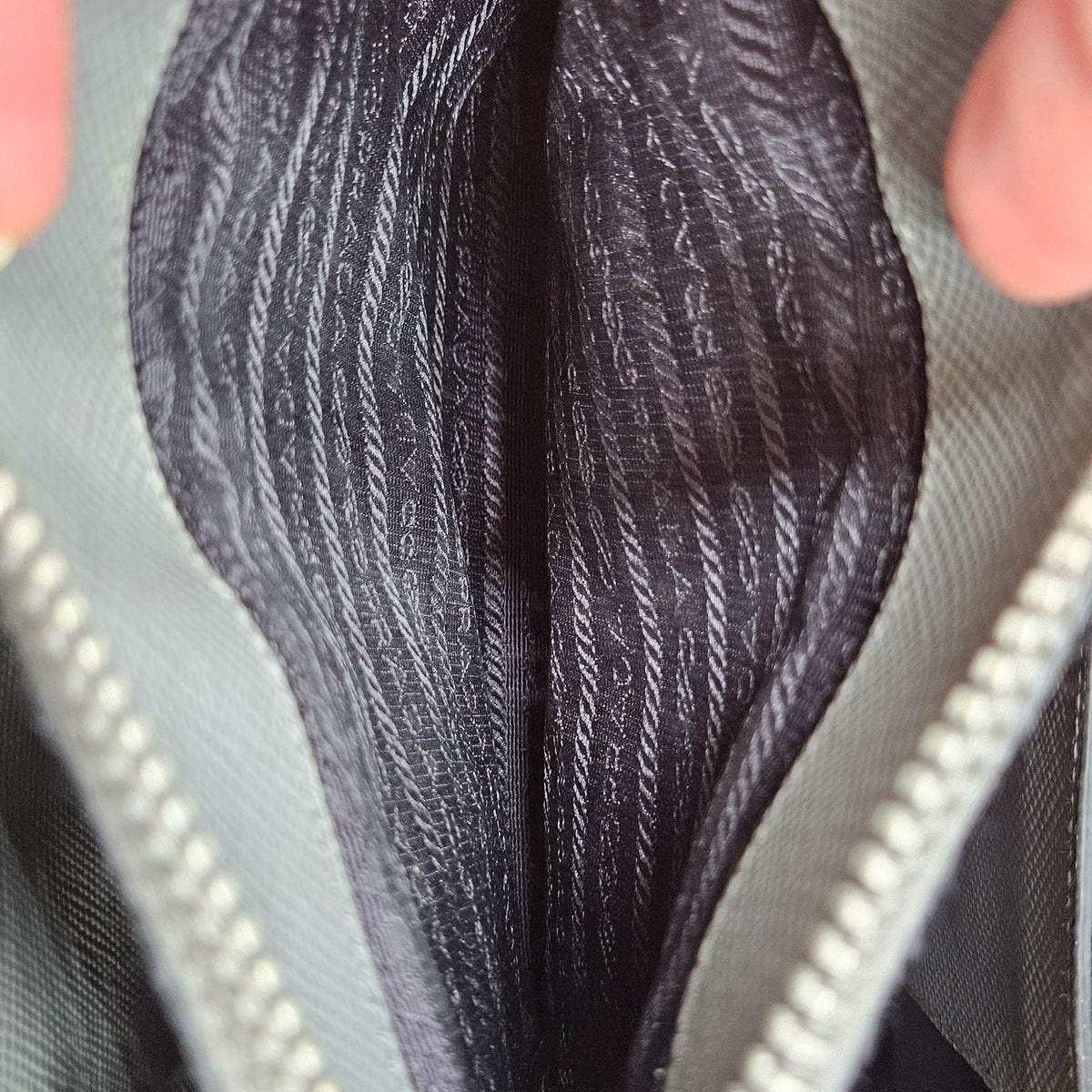 Grey Saffiano leather Prada Twin bag