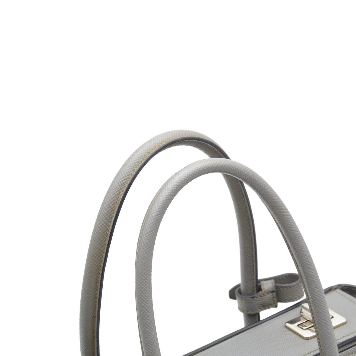 Grey Saffiano leather Prada Twin bag