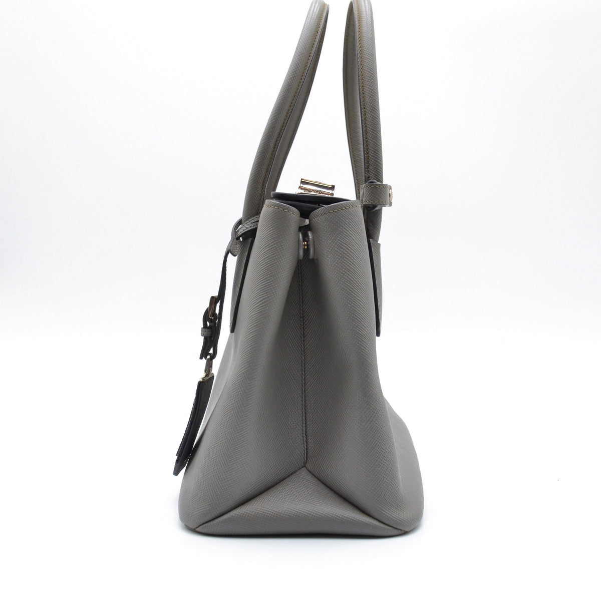Grey Saffiano leather Prada Twin bag
